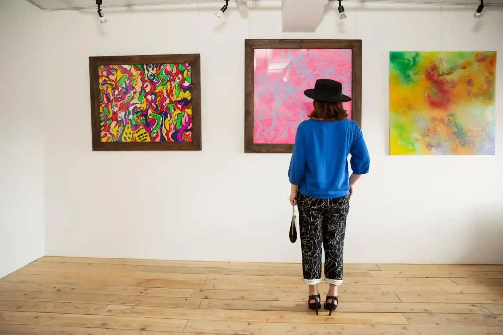 Why are modern art exhibits important for understanding visual culture?